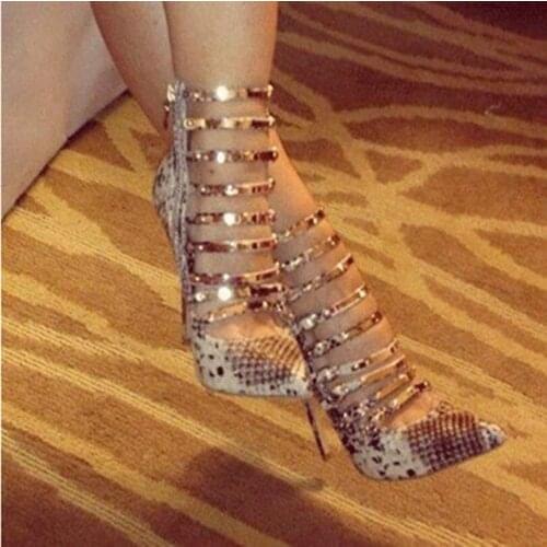 Beautiful fashion, snakeprint leather, about 10 cm high heel shoes, pointed toe pumps, banquet shoes. SHOFOO shoes.SIZE: 34-45