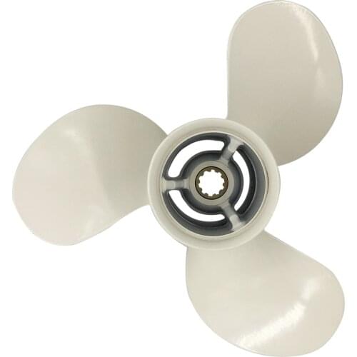Boat Propeller 9 7/8x8 for Yamaha 25HP-30HP 3 Blades Aluminum Prop 10 Tooth RH OEM NO: 664-45943-01-EL 9.875x8