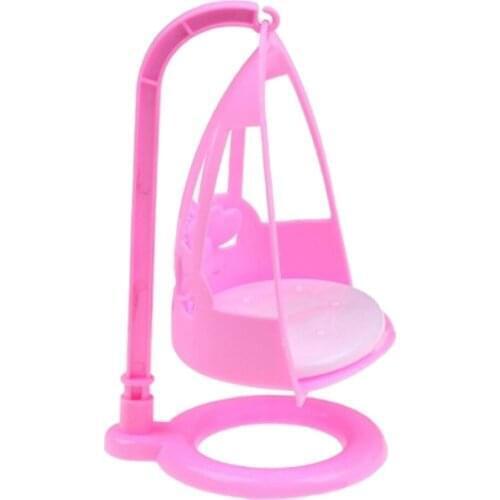 1/12 Scale Pink Swing Chair Simulation Furniture Supplies Scenery Accs