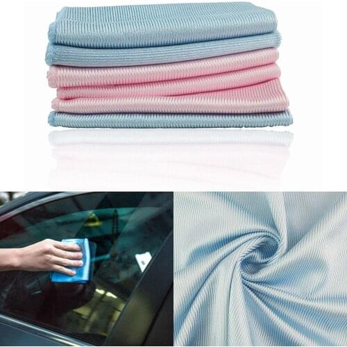 Multi-use Microfiber Cloth Glass Mirror Smooth Traceless Absorbent Cleaning Rags Kitchen Dish Towel Scouring Pad Car Cleaning