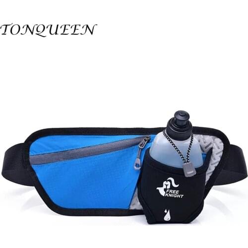 Soft Running Waist Bag with Gift Bottle Waterproof Running Belt with Headset Hole Women Waistband Sport Accessories WX034