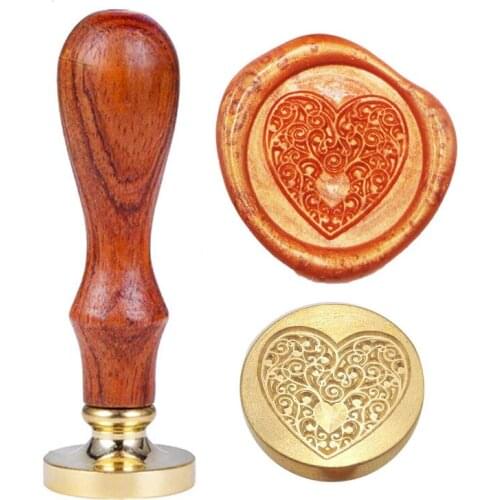 Love Vintage Wedding Invitation Custom Picture Logo Wax Seal Sealing Stamp Sticks Spoon Gift Box Set Kit