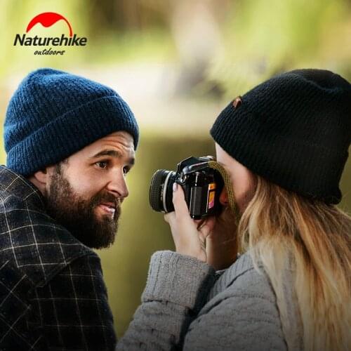 Naturehike Factory sell men women knitted hat Single layer flanging wool Beanie Cap warm winter leisure sports cap