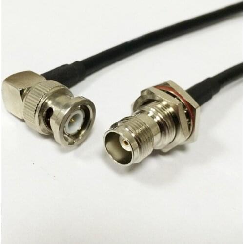 New TNC Male Plug Right Angle Connector Switch BNC Female Jack Convertor RG58 Wholesale Fast Ship 100CM 40"Adapter