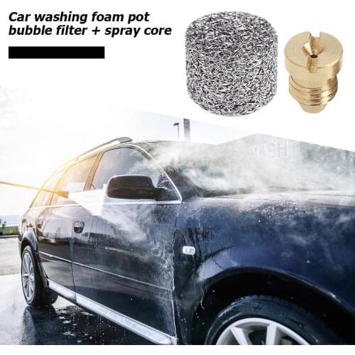 Foam Tablet+Nozzle Tip Stainless Steel with Core-sprayed Copper for High Pressure Snow Foam Pot Lance Gun Car Clean Tool