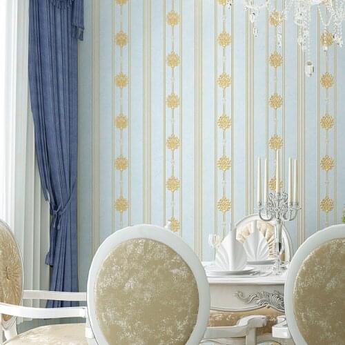 Beibehang Self-adhesive Euro Flower Wallpapers Modern minimalist 3D vertical Hairstyles Bedroom Living Room TV Background