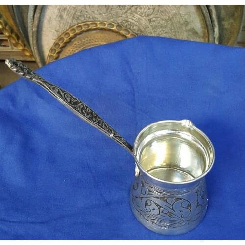 Turkish Coffee Pot, Stove Top Thickest Solid Hammered Copper Coffee Turkish Pot Handmade Very Thick 1 mm 1 pcs