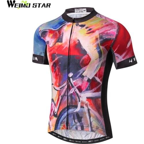 Weimostar 2019 Cycling Jersey Summer Bicycle Jersey Downhill Bike Jersey MTB Short Sleeve Cycling Clothing Ropa Maillot Ciclismo