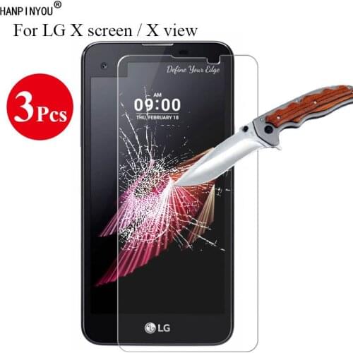 3 Pcs/Lot New 9H 2.5D Tempered Glass Screen Protector For LG X Screen Xscreen K500N / X view 4.93" Protective Film + Clean Tools