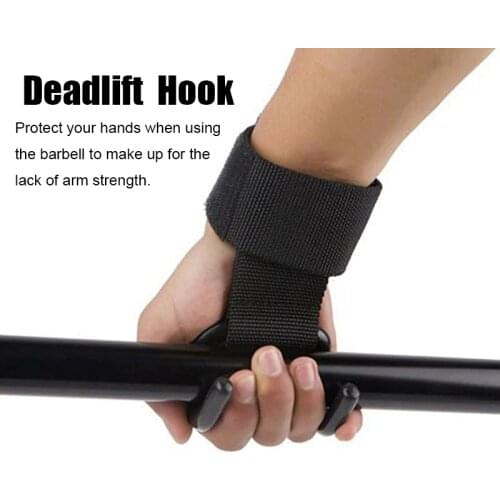 1 Pairs Barbells Dumbbell Horizontal Bar Weightlifting Deadlift Lifting Hook Adjustable Double Hooks Double Wrist Straps Support