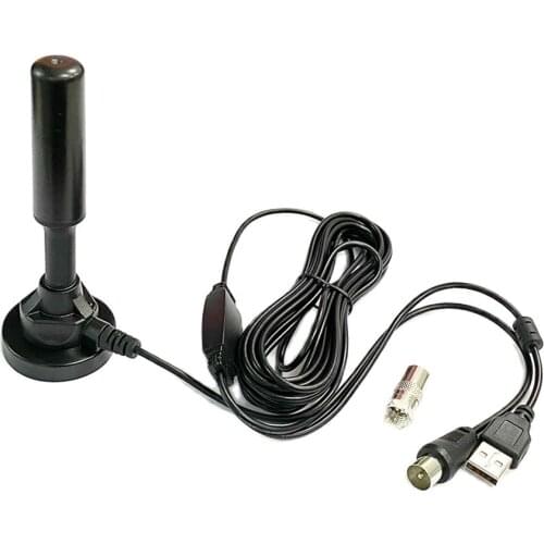 1PC 460-860MHZ MHz Digital TV Antenna 25 Gain 120Miles 1080P Omni-directional HDTV Aerial USB Extension Double Amplifier Antenna