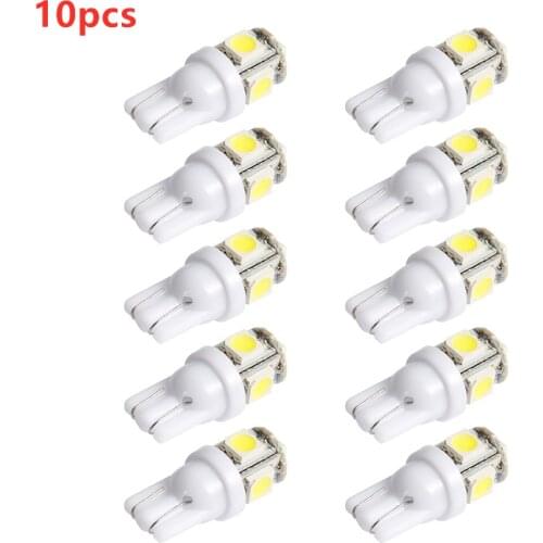 10PCS T10 Car Led Signal Lamp Bulbs W5W 194 168 Led T10 Led Lamps Interior Dome Door Bulb 5W5 Clearance Backup Reverse Light