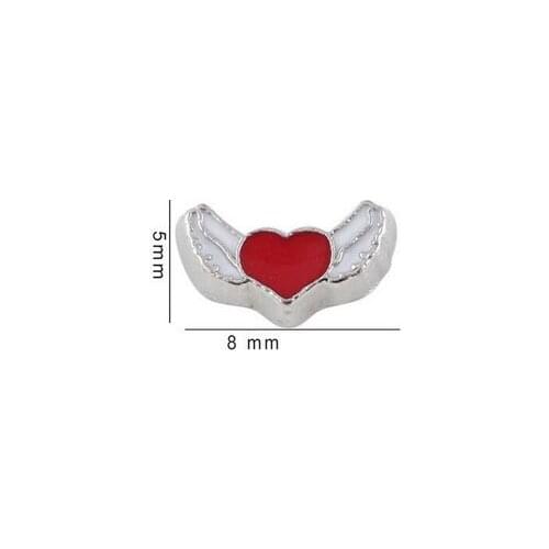 20PCS/lot Heart Wing Floating Locket Charms Fit For Magnetic Memory Floating Locket Jewelrys Making