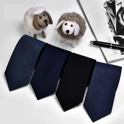 2020 Designer New Fashion 7cm Ties for Men Wool Neckties Simple Bridegroom Wedding Casual Business Accessories with Gift Box