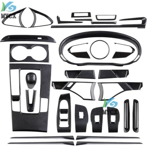 29pcs carbon fiber interior modification complete set of interior stickers for Mazda CX30 CX-30 2020 2021 Year Accessories