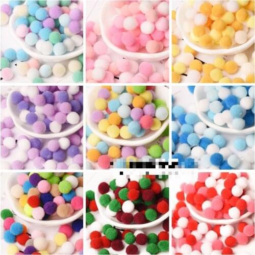 50pcs 10/15mm High Elastic Marcaron Plush Pompom Ball Multi-purpose Pom Poms Children Diy Handmade Materials Accessories