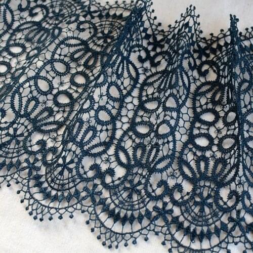 #938 atrovirens Top Quality Lace Handmade Embroidered Water Soluble Lace Trim Material Ribbon Trimmings DIY Fabric Materials