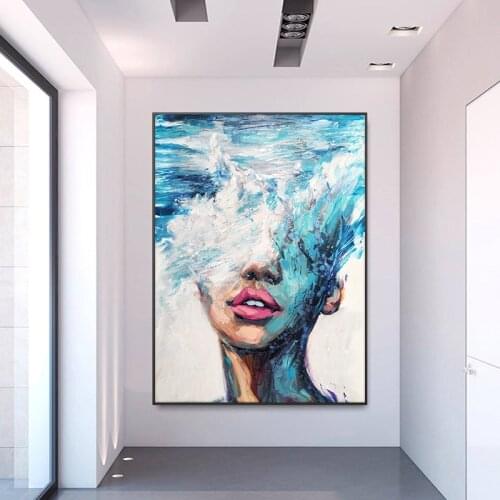 Abstract Women Posters and Prints Wall Art Canvas Painting Abstract Portrait Art Pictures for Living Room Home Decor No Frame