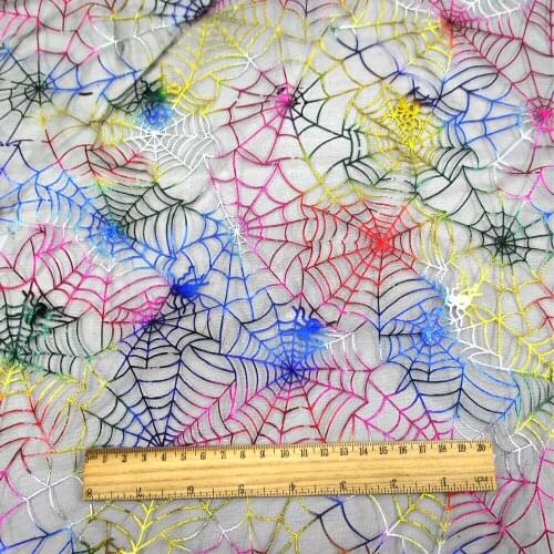 David accessories 50*145CM halloween spider gauze fabric for Tissue Kids home textile for Sewing Doll,c805