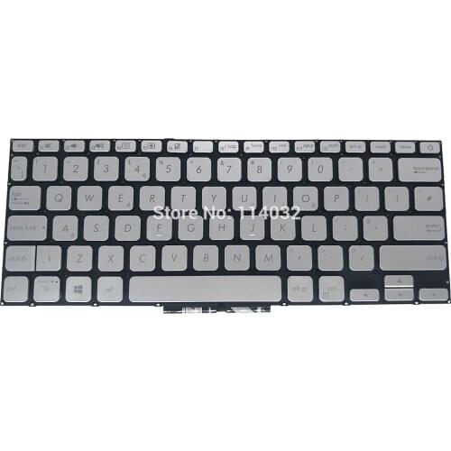 UK Laptop Keyboard for ASUS Vivobook 14 S14 2019 X409 X409FA X409UA Silver No Frame MP-13J66E0-5281 0KNB0-3108SP00 Notebook Kb