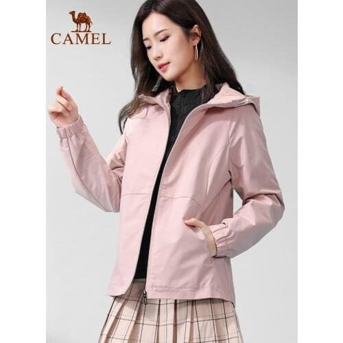 CAMEL Official Sports Jackets Women Men Outdoor Sports Clothing Windproof Tops Hooded Jacket Leisure Mens Coat Womens Hoodies