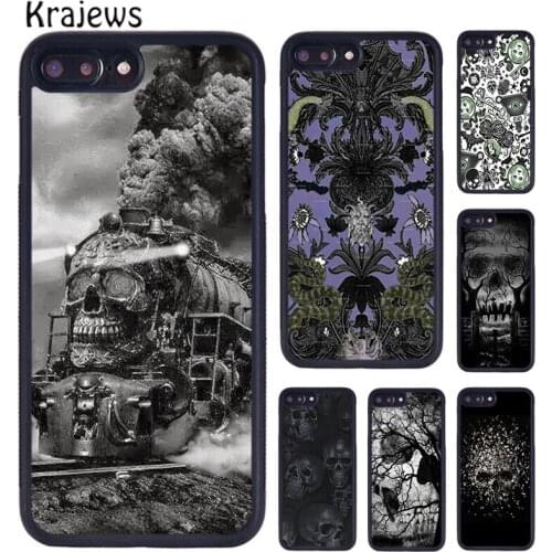 Krajews HAUNTED MANSION SKULL phone Case For iPhone 5 6S 7 8 Plus 11 12 Pro X XR XS Max Samsung Galaxy S6 S7 S8 S9 S10 plus