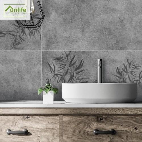 Funlife® Cement Bamboo Tile sticker Waterproof Self-Adhesive Peel & Stick Easy to Clean Decorative Wall Removable DIY Wallpaper