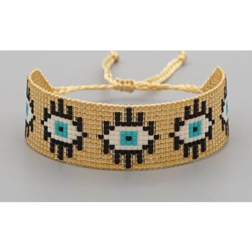 Go2Boho Evil Eye Bracelets for Women Pulsera Lucky Jewelry Handmade Jewellery Delica Miyuki Seed Beads Bracelet Gift for Friends