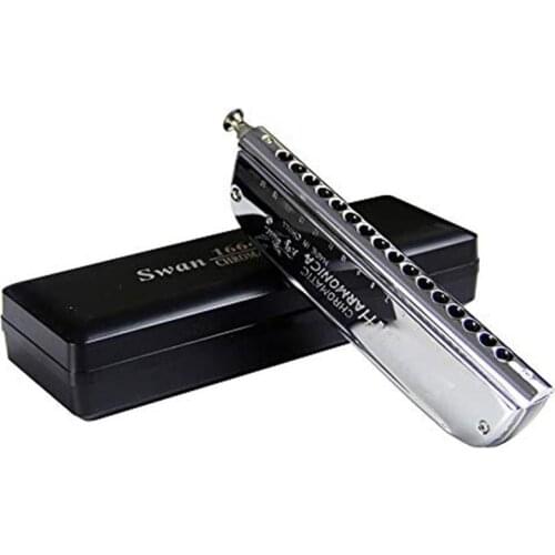 Swan SW1664 16 Holes 64 Tones Chromatic Harmonica High-end Musical Instrument Accordion Mouthpiece Mouth Harp Organ hot sale