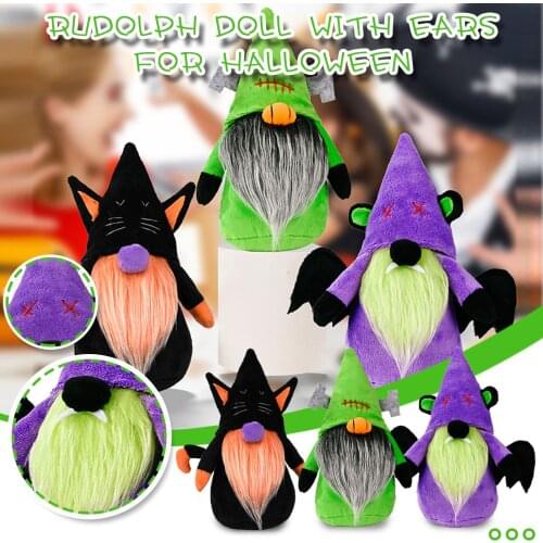 Halloween Gnome Rudolph Doll With Ears Toy Plush Handmade Farmhouse Kitchen Tiered Tray Decoration wholesales Christmas