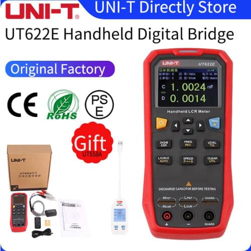 UNI-T UT622A UT622C UT622E Digital LCR Meter Handheld Frequency Inductance Resistance Capacitance Tester Multimeter Ohmmeter