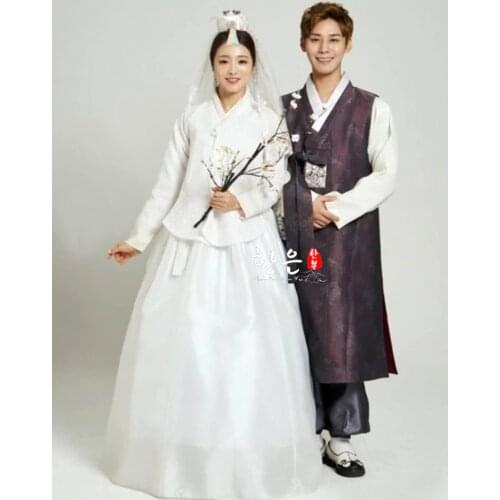 Korean Imported Fabric / Bride Groom Wedding Hanbok / Couple Hanbok / Wedding Dress