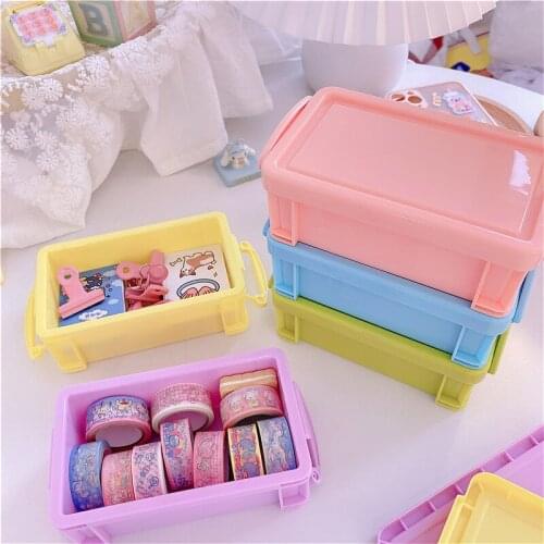 5 Color Mini Small Plastic Transparent With Lid With Lid Collection Credit Card Bank Card Container Case Storage Box