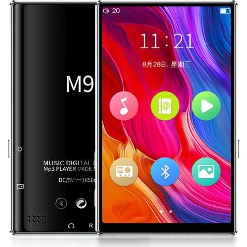 M9 Bluetooth5.0 MP4 Player 4.0 Inch Full Touch Screen FM Radio Recording E-book Music Video Player Built-in Speaker