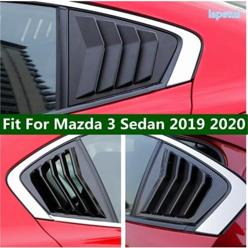 Rear Side Window Louvers Spoiler Scoops Car Styling Tunning Panel Vent Cover Trim Plastic Kit Fit For Mazda 3 Sedan 2019 2020