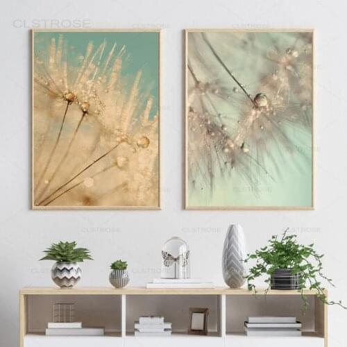 Dandelion Flower Landscape Wall Art Canvas Poster Natural Minimalist Print Painting Wall Pictures for Living Room Home Decor