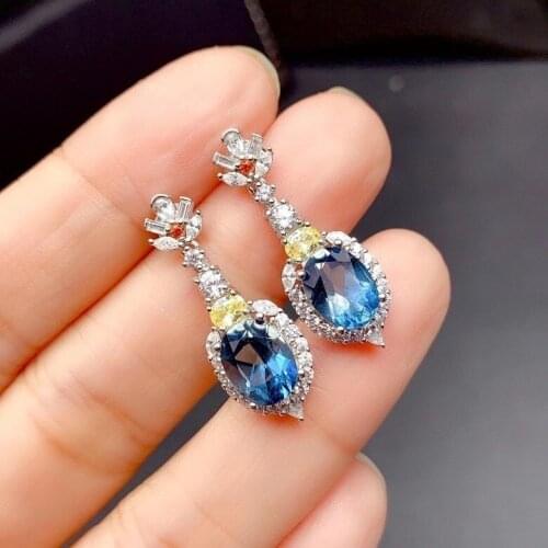 New Coming Topaz Earring Natural And Real 925 Sterling Silver Topaz Earring