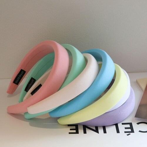 Vintage Thick Sponge Padded Hairband Headband for Women Girls Hair Accessories