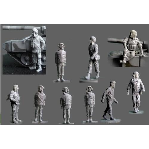 1/72 Resin Figure Model kits Russian Tank Crews Unassambled Unpainted GK kits 375