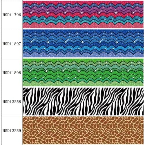 22MM 25MM 38MM 50MM 75mm Printed Pattern on Grosgrain Ribbon for diy ribbon