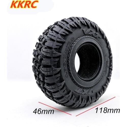 118MM 1.9 Inch Rubber Rocks Tyres / Tires for 1:10 RC Crawler Car for Axial SCX10 90047 D90 D110