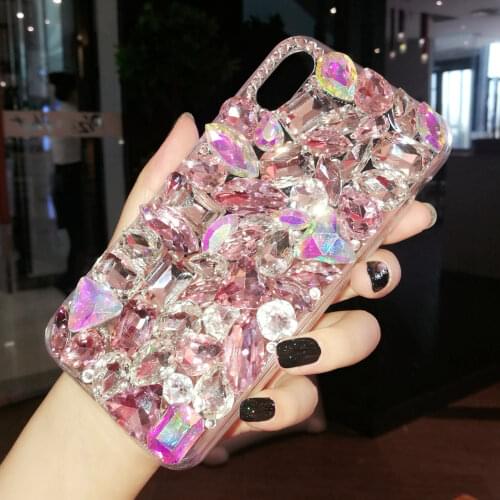 Luxury Crystal Gem Rhinestone Cases for lg Q51 Q60 K20 K30 K50 K40S K50S W10 W30 Stylo 5 G8X ThinQ Soft Edge Clear Phone Cover