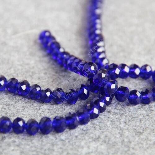 T8271 Charming 6X8mm Faceted Dark Blue AB+ colorful glass Crystal beads!Fit For Making Bracelet&Necklace DIY Jewelry wholesale