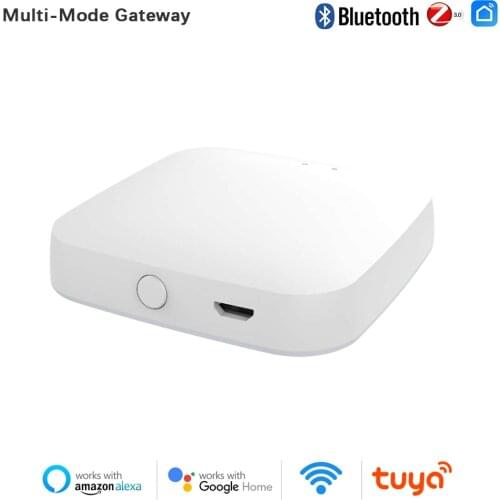 Tuya ZigBee Smart Gateway Hub Smart Home Bridge Multi-Mode Bluetooth Mesh Hub Works Voice Control with Alexa Google Home