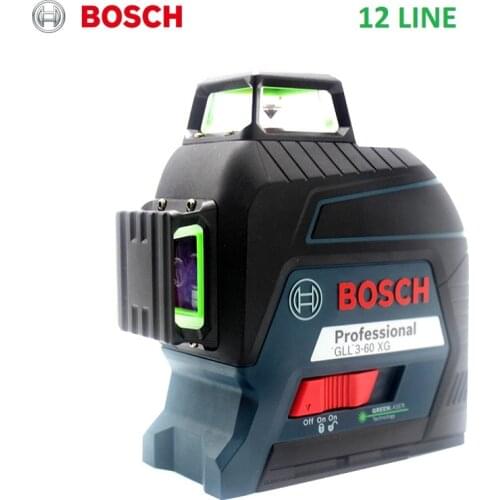 Bosch Laser Level 12 Line Self-Leveling 360 Horizontal And Vertical Cross Super Powerful Green Laser Beam Line