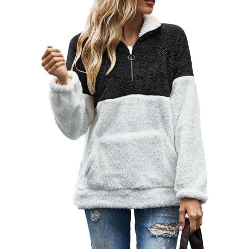 Women Sweater Loose Pullover Sweatshirt for Ladies Autumn and winter new womens leopard print stitching hedging tie-dye plush