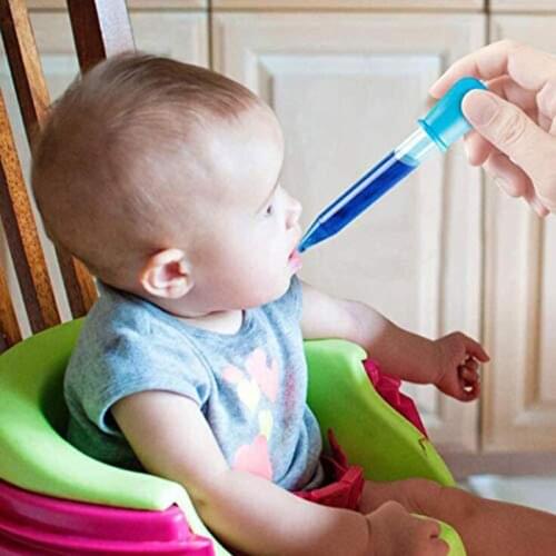 Baby Medicine Feeder 5-piece Combination Set Syringe Dropper Medicine Feeder Nose Aspirator Clip Finger Cover Toothbrush Spoon