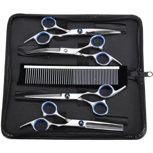 6PCS/Set 6-Inch Beauty Scissors Pet Shearing Scissors for Dogs