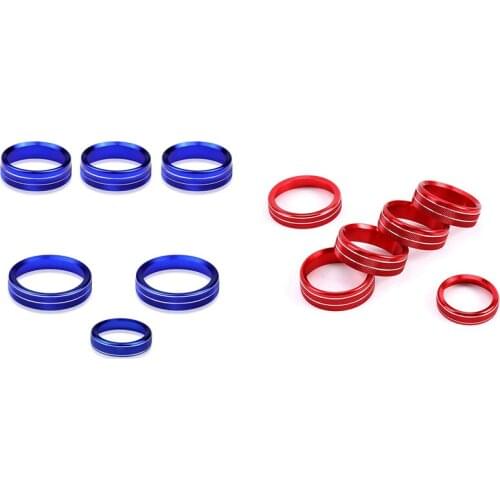 Aluminum AC Knob Cover for Ford F150 XLT 2016-2020 Air Conditioner Switch CD Button Ring Trim Car Accessories