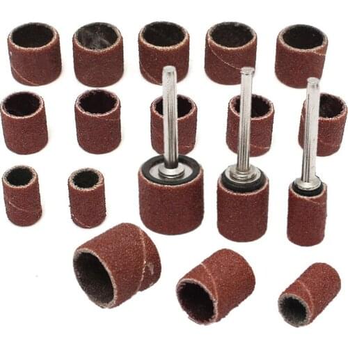 63pcs/set 80Grit Drum Sanding Kit 1/2 3/8 1/4 Inch Sand Mandrels Fit for Dremel Nail Drill Rotary Tools